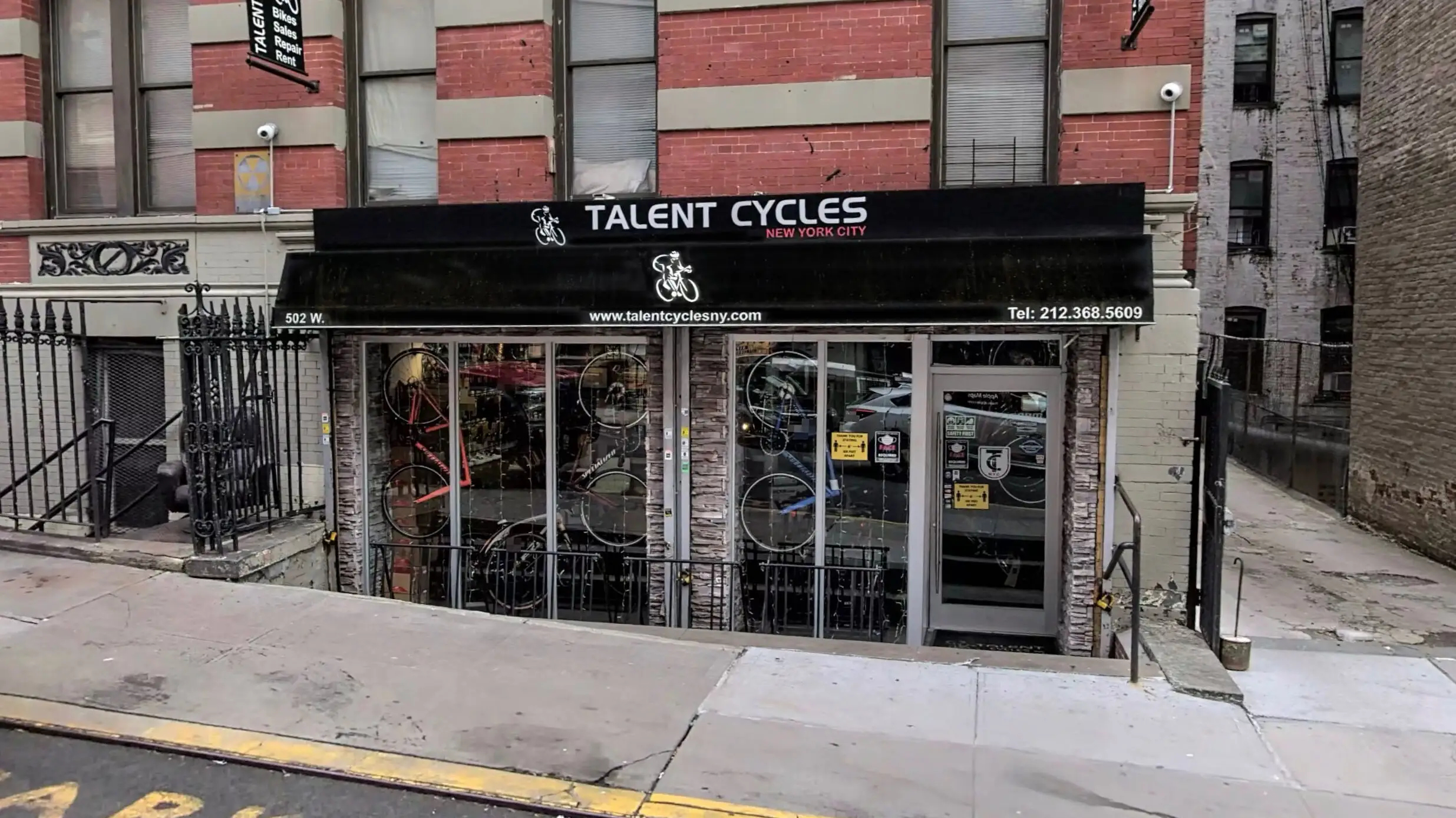 view of Talent Cycles NYC storefront